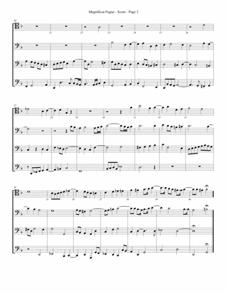 Magnificat Fugue No 18 For Trombone Or Low Brass Quartet Page 2