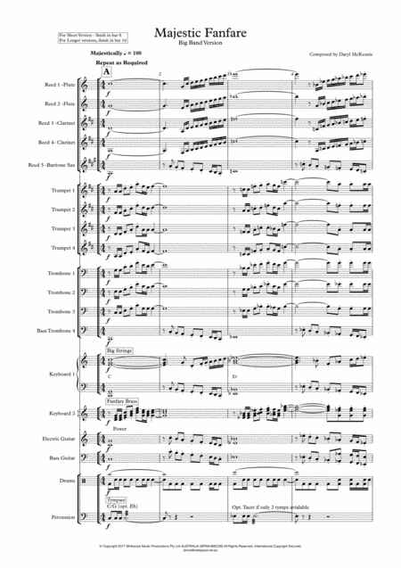 Majestic Fanfare Small Band 3 5 Horns With Rhythm Section Page 2