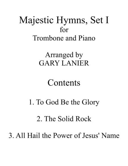 Majestic Hymns Set I Duets For Trombone Piano Page 2