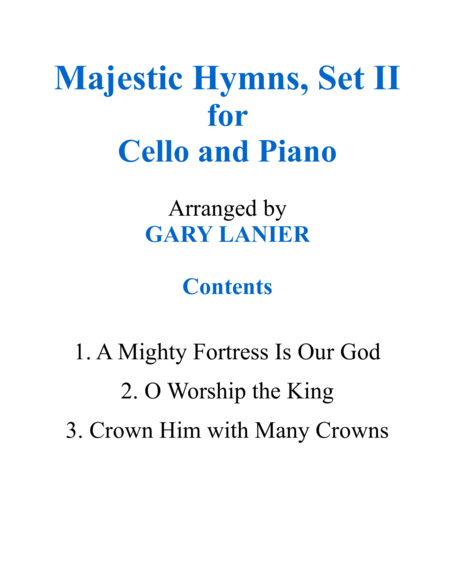 Majestic Hymns Set Ii Duets For Cello Piano Page 2