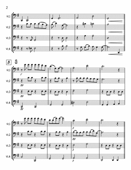 Make You Feel My Love Easy Cello Quartet Page 2