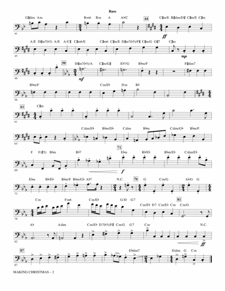 Making Christmas From The Nightmare Before Christmas Arr Mark Brymer Bass Page 2