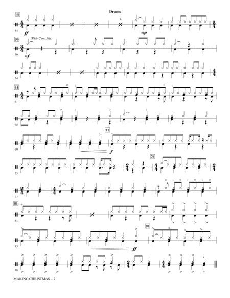 Making Christmas From The Nightmare Before Christmas Arr Mark Brymer Drums Page 2