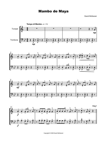 Mambo De Maya For Trumpet And Trombone Duet Page 2