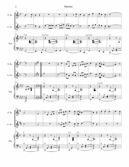 Mamma Duet For Soprano And Alto Saxophone Page 2