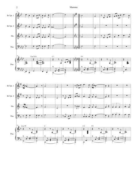 Mamma For Brass Quartet And Piano Page 2