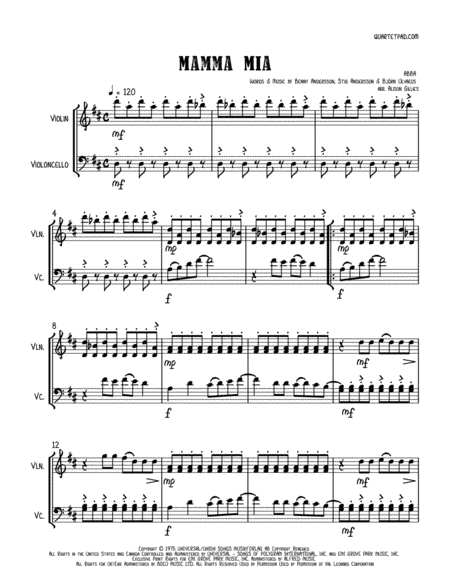 Mamma Mia String Duo Vln Vc Page 2