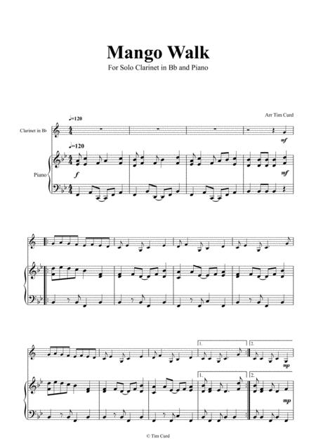 Mango Walk For Solo Clarinet In Bb And Piano Page 2