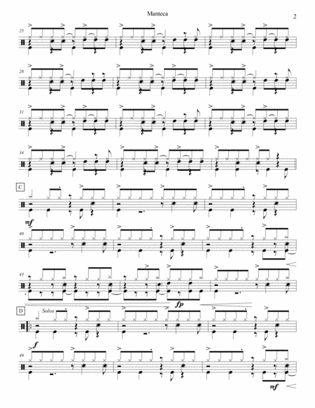 Manteca Strings Drum Set Page 2