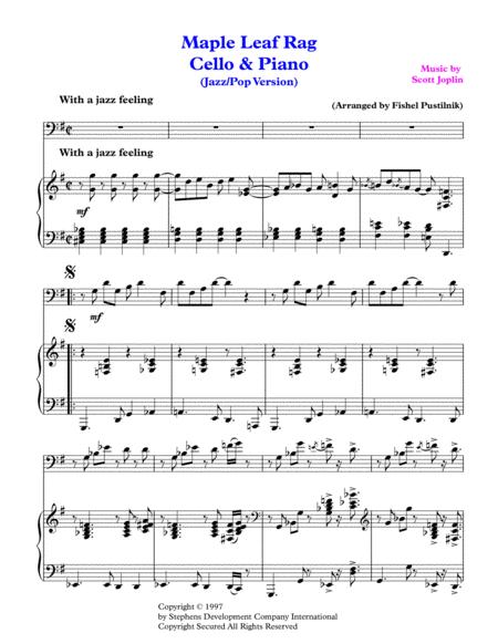 Maple Leaf Rag For Cello And Piano Video Page 2