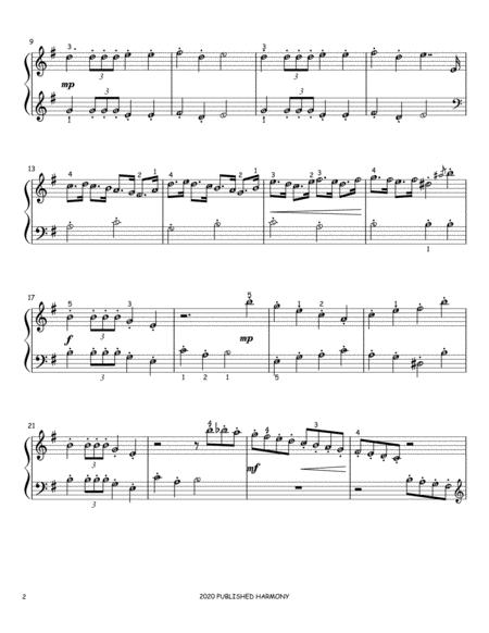 March From The Nutcracker Suite Easy Piano For Grade 2 With Note Names And Fingering Guide Page 2