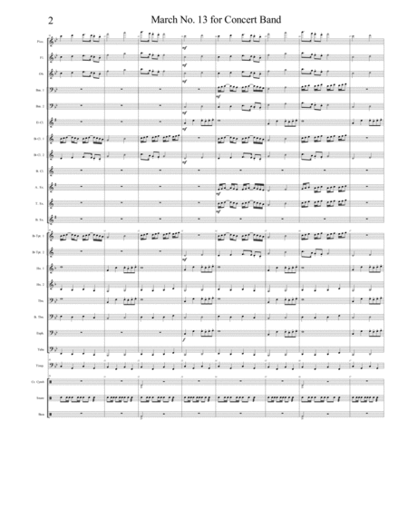 March No 13 For Concert Band Page 2