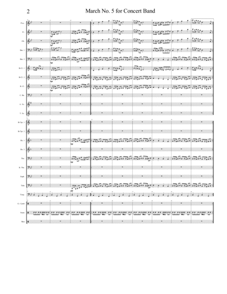 March No 5 For Concert Band Page 2