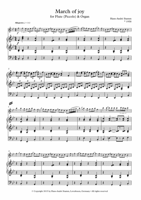 March Of Joy For Flute Piccolo And Organ Page 2