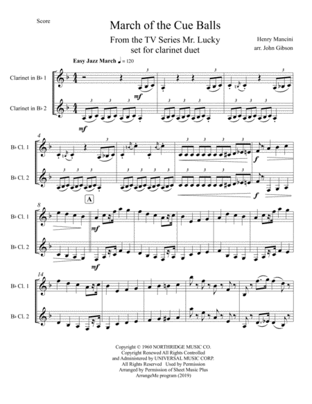 March Of The Cue Balls Clarinet Duet Page 2