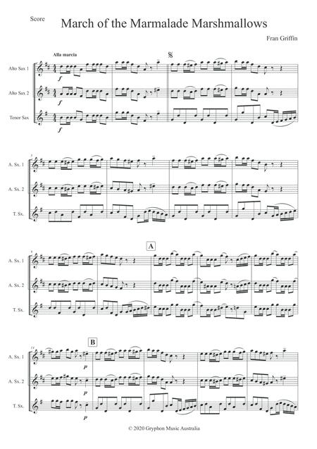 March Of The Marmalade Marshmallows For Saxophone Trio Page 2