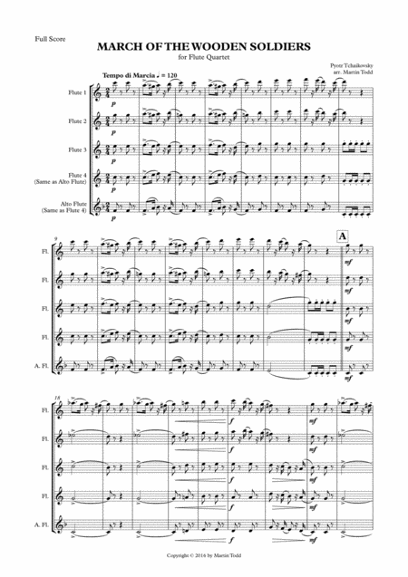 March Of The Wooden Soldiers For Flute Quartet Page 2