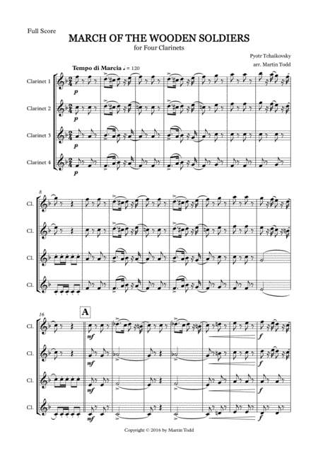 March Of The Wooden Soldiers For Four Clarinets Page 2