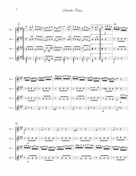Marcha Turca For Violin Ensemble Page 2