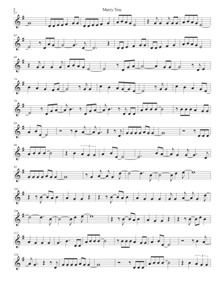 Marry You Original Key Clarinet Page 2