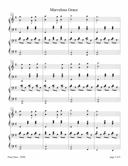 Marvelous Grace 2 Pianos 4 Hands Duet Page 2