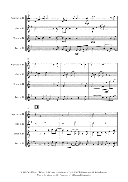 Mary Did You Know Saxophone Quartet Page 2
