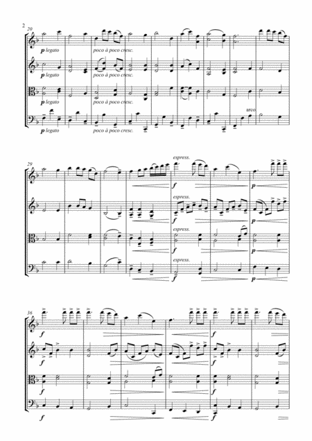 Mascagni Intermezzo From Cavalleria Rusticana String Quartet Page 2