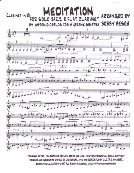 Meditation Meditacao For Solo Jazz B Flat Clarinet Page 2