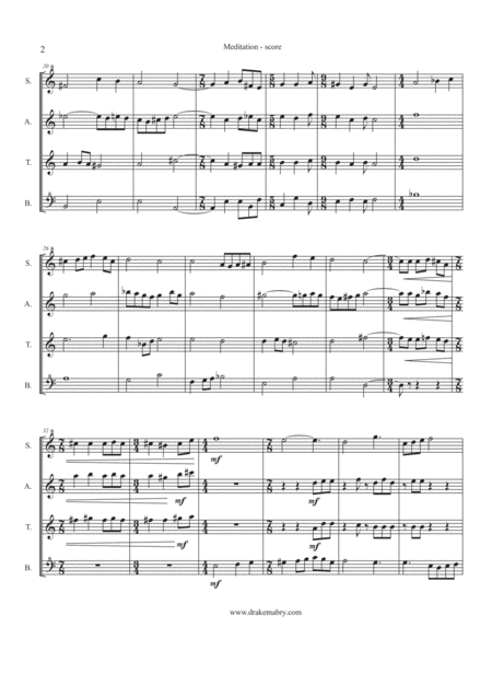 Meditation Recorder Quartet Satb Page 2