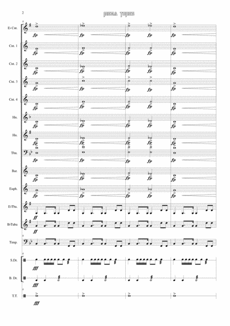 Megatones A Fanfare For Brass Band Page 2