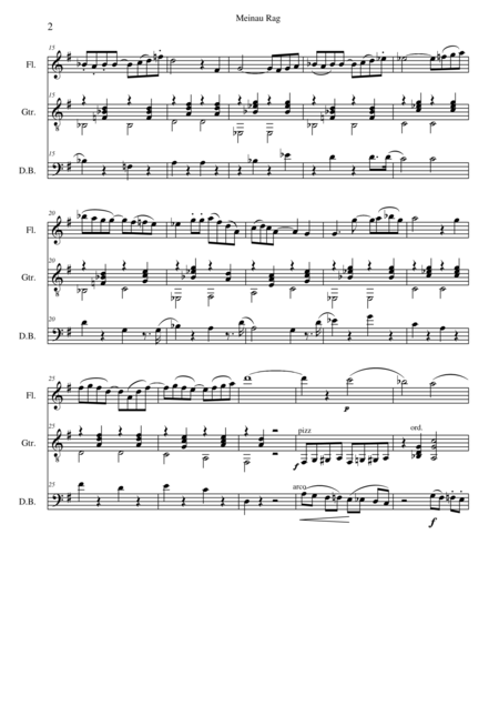 Meinau Rag For Flute Double Bass And Guitar Page 2
