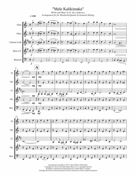 Mele Kalikimaka For Woodwind Quintet Page 2