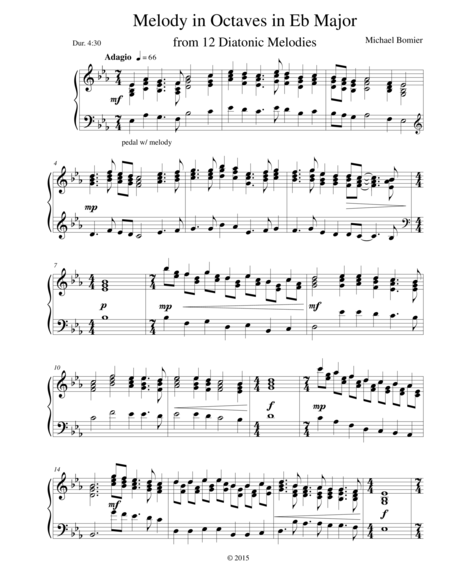 Melody In Octaves In Eb From 12 Diatonic Melodies Page 2
