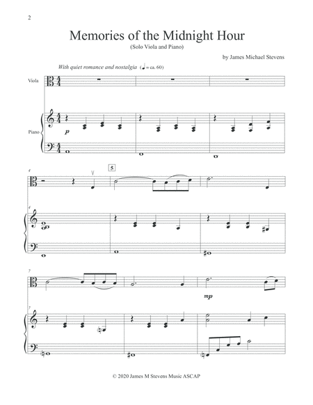 Memories Of The Midnight Hour Viola Piano Page 2