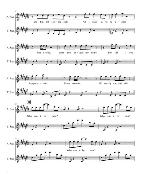 Men At Work Who Can It Be Now Alto And Tenor Sax Duet Page 2
