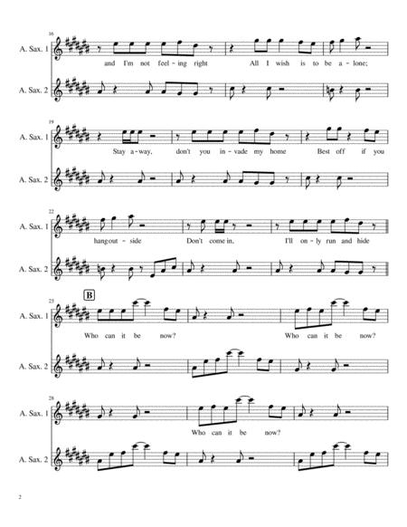 Men At Work Who Can It Be Now Alto Sax Duet Page 2