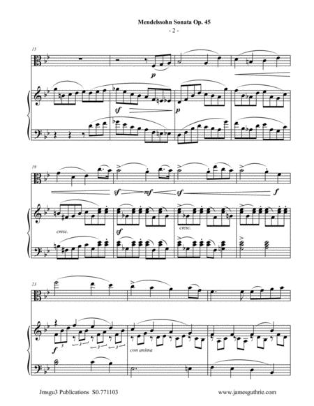 Mendelssohn Sonata Op 45 For Viola Piano Page 2