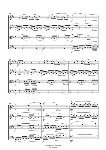 Mendelssohn The Hebrides Overture Fingals Cave For String Quartet Score And Parts Page 2