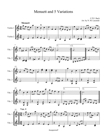 Menuett And 5 Variations Page 2