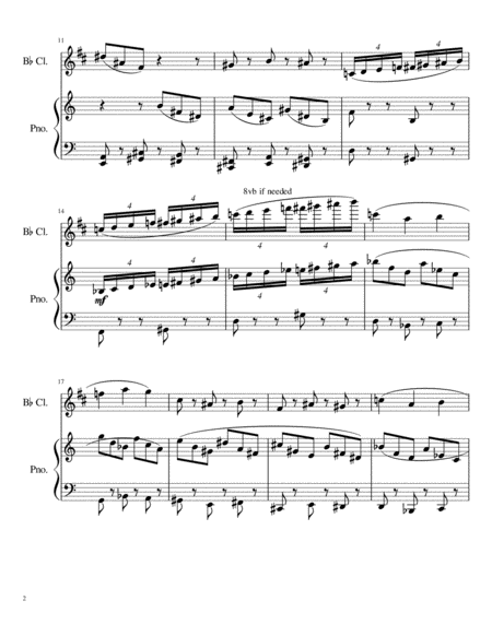 Mercury From The Planets For Clarinet And Piano Page 2