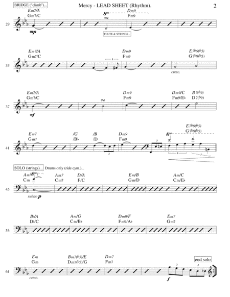 Mercy Memories Of Mom Lead Sheet Page 2