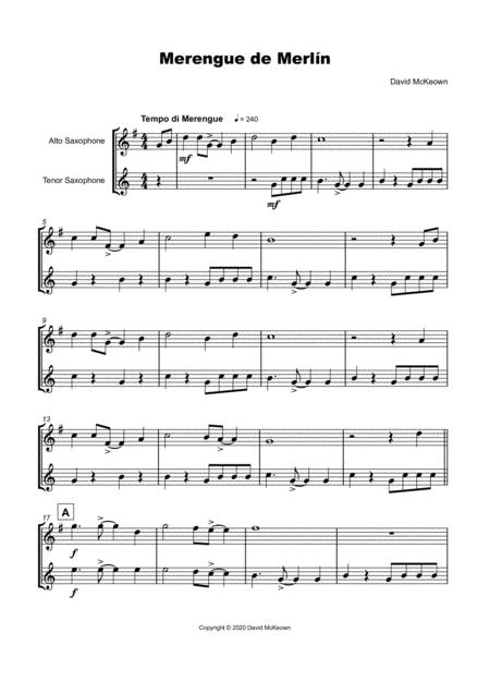 Merengue De Merln For Alto And Tenor Saxophone Duet Page 2