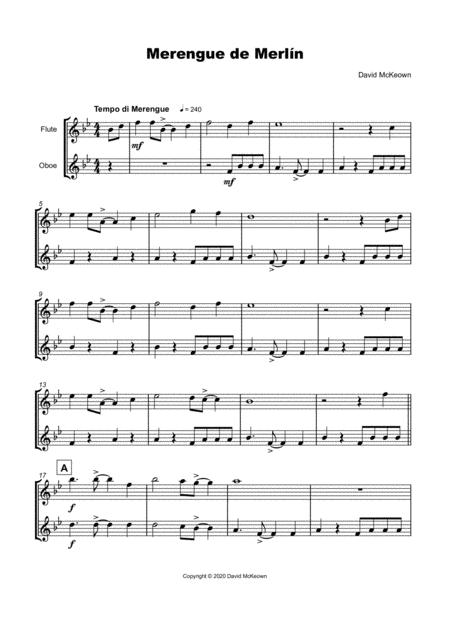 Merengue De Merln For Flute And Oboe Duet Page 2