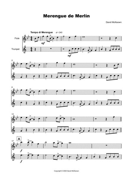 Merengue De Merln For Flute And Trumpet Duet Page 2