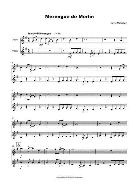 Merengue De Merln For Flute And Violin Duet Page 2