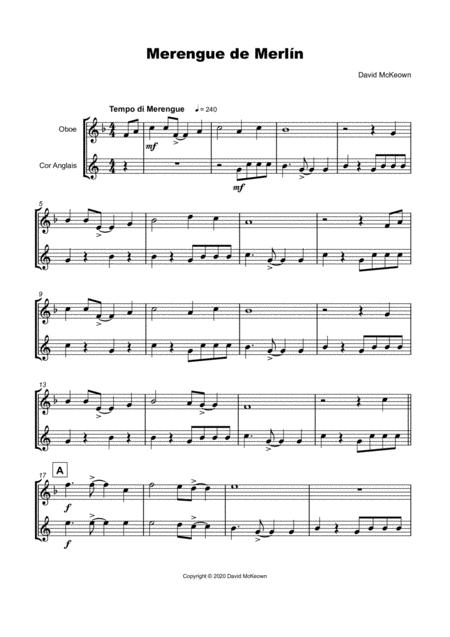 Merengue De Merln For Oboe And Cor Anglais Or English Horn Duet Page 2