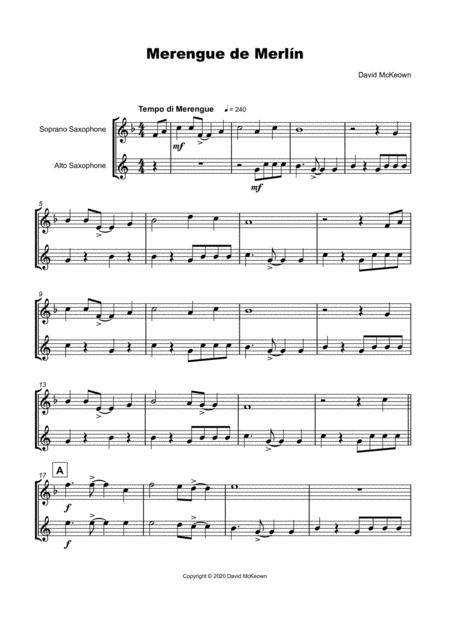 Merengue De Merln For Soprano And Alto Saxophone Duet Page 2