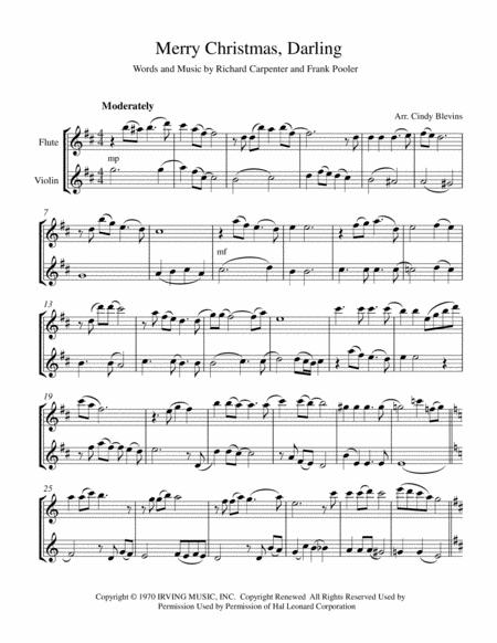 Merry Christmas Darling Flute And Violin Page 2