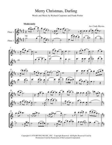 Merry Christmas Darling Flute Duet Page 2