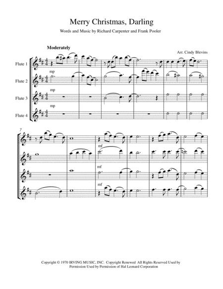 Merry Christmas Darling Flute Quartet Page 2